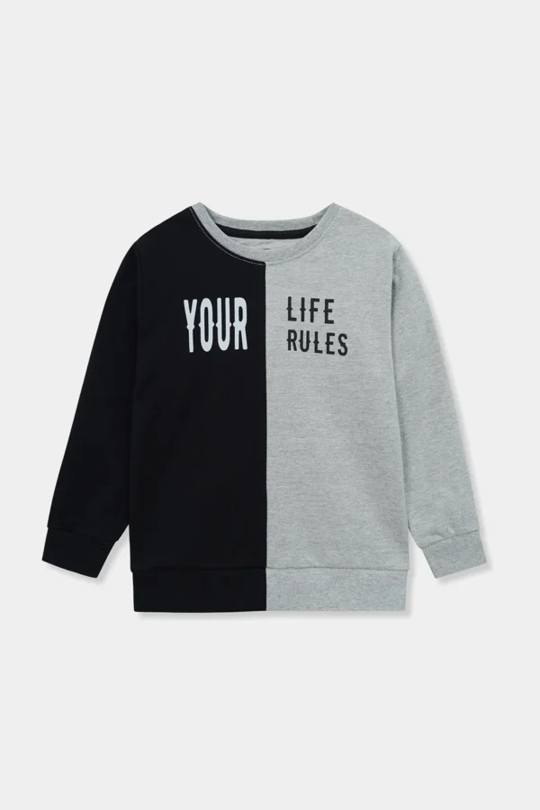 Half Contrast Sweat Shirt (MSBKTT-05)