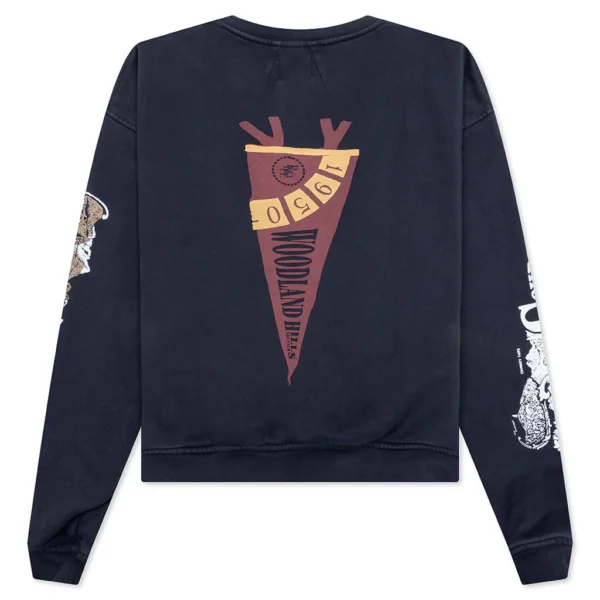 Rhude Pennant Flag Crewneck - Vtg Black - Image 2