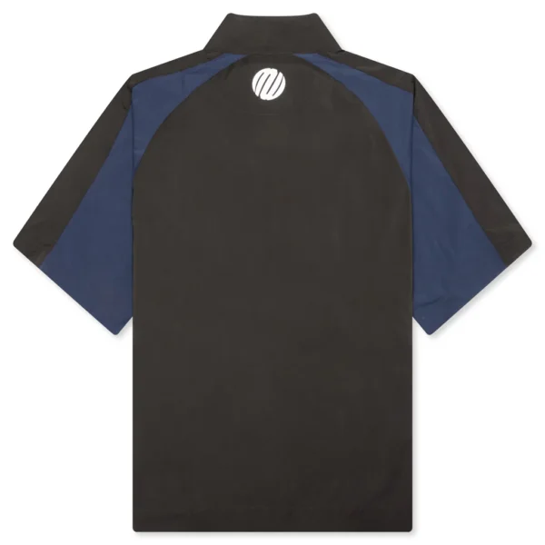 Metalwood Studio Short Sleeve Paneled Wind Shirt - Black/Navy - Image 2